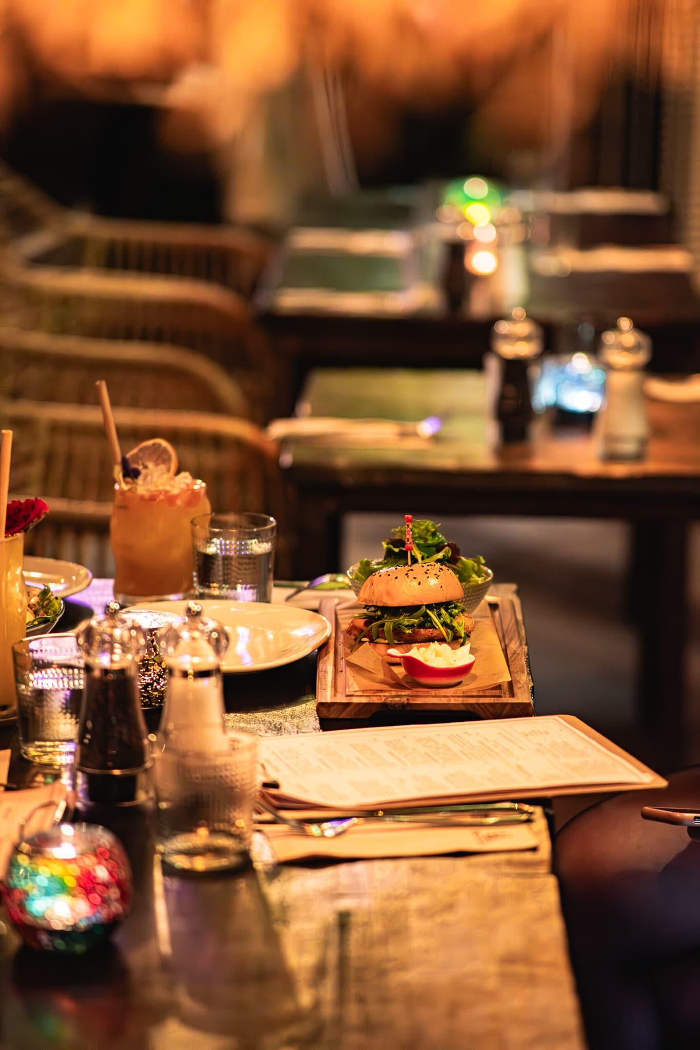 Burger and cocktails at Todos Smash